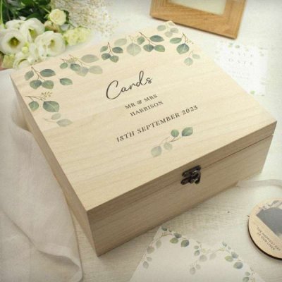 (image for) Personalised Botanical Wooden Keepsake box