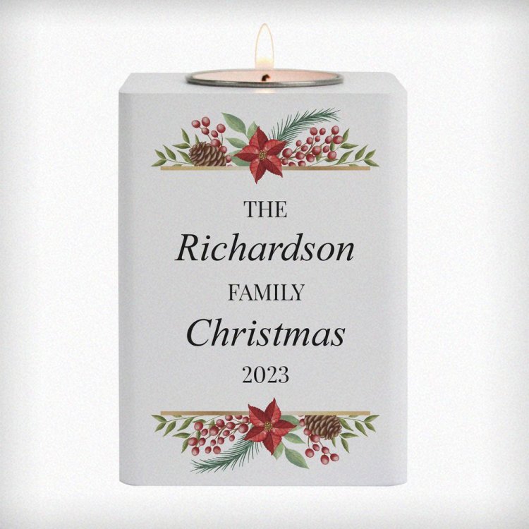 Modal Additional Images for Personalised Christmas Wooden Tealight Holder