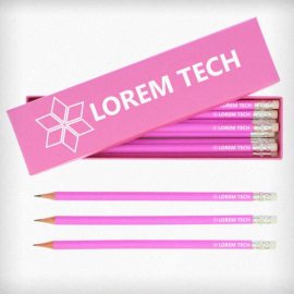 (image for) Bespoke Design Pink Pencils & Box