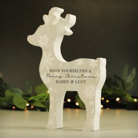 (image for) Personalised Snowflake Reindeer Ornament
