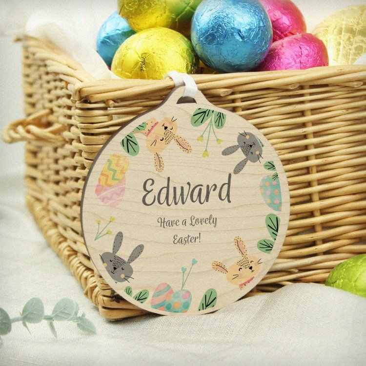 Modal Additional Images for Personalised Easter Bunny Wooden Decoration