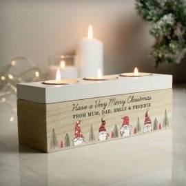 (image for) Personalised Gonk Christmas Triple Tea Light Box
