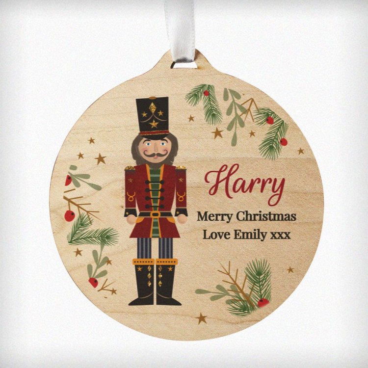 Modal Additional Images for Personalised Christmas Nutcracker Wooden Bauble