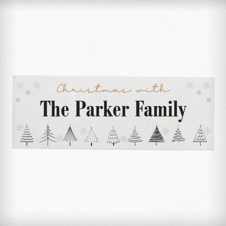 Modal Additional Images for Personalised Christmas Tree Wooden Mantel Decoration