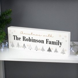 (image for) Personalised Christmas Tree Wooden Mantel Decoration