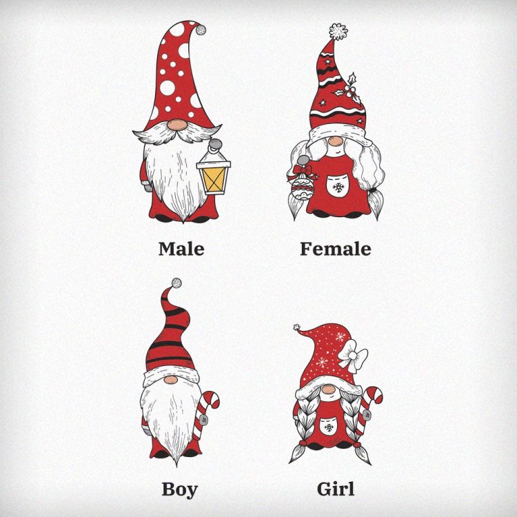 Modal Additional Images for Personalised Gonk Family Christmas Wooden Mantel Decoration