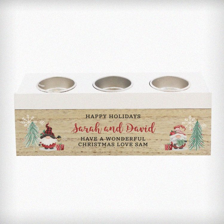 Modal Additional Images for Personalised Christmas Gonk Triple Tea Light Box