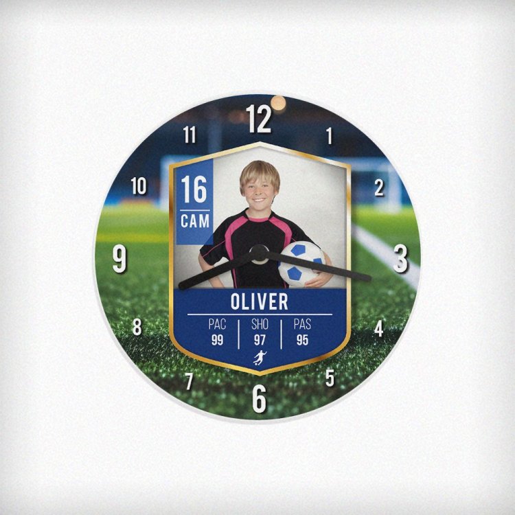 Modal Additional Images for Personalised Football Photo Upload Childrens Clock