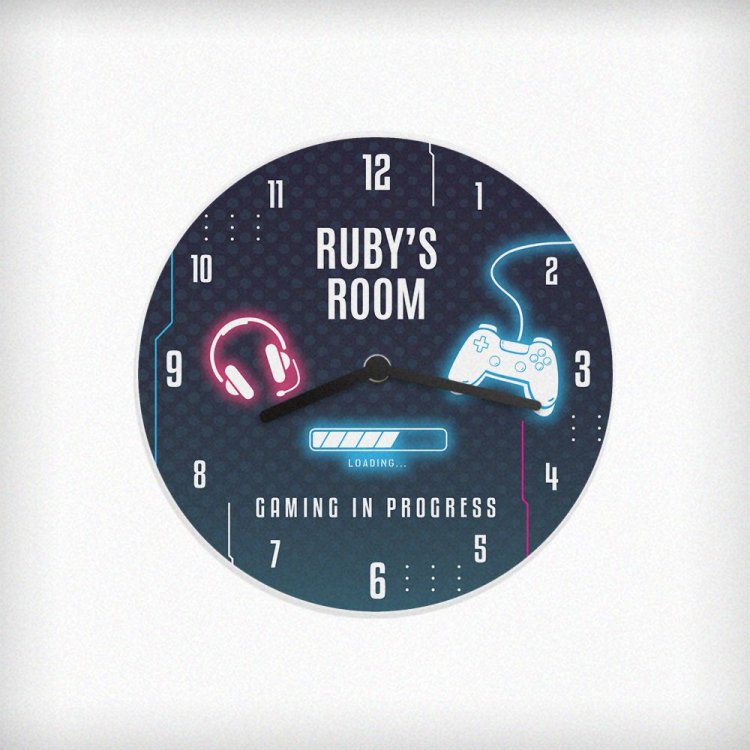 Modal Additional Images for Personalised Gaming Wooden Childrens Clock