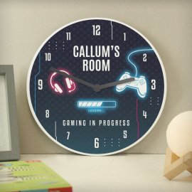 (image for) Personalised Gaming Wooden Childrens Clock