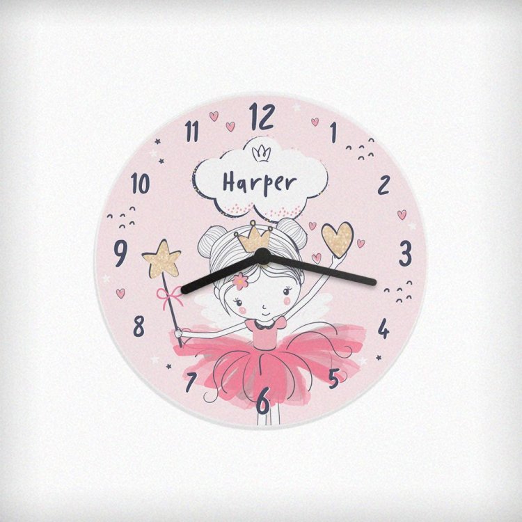 Modal Additional Images for Personalised Princess Ballerina Wooden Childrens Clock