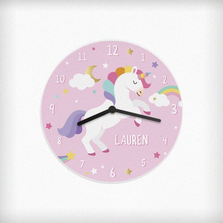 Modal Additional Images for Personalised Unicorn Wooden Childrens Clock