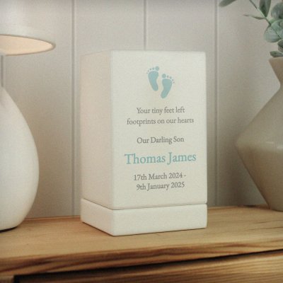 (image for) Personalised Baby Boy Small Wooden Urn