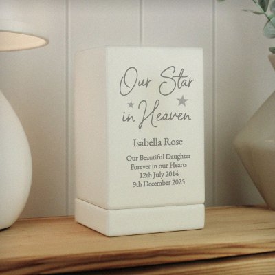 (image for) Personalised Our Star in Heaven Small Wooden Urn