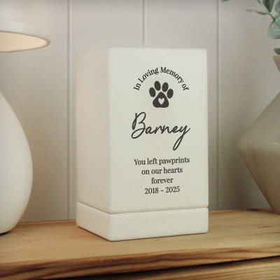 (image for) Personalised Pet Memorial Small Wooden Urn