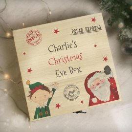 (image for) Personalised Wooden Christmas Eve Box