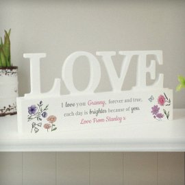 (image for) Personalised Wild Flowers Love Ornament