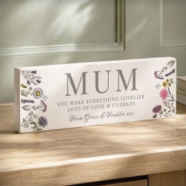 (image for) Personalised Wild Flowers Mum Ornament