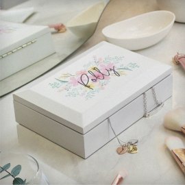 (image for) Personalised Floral Wooden Jewellery Box
