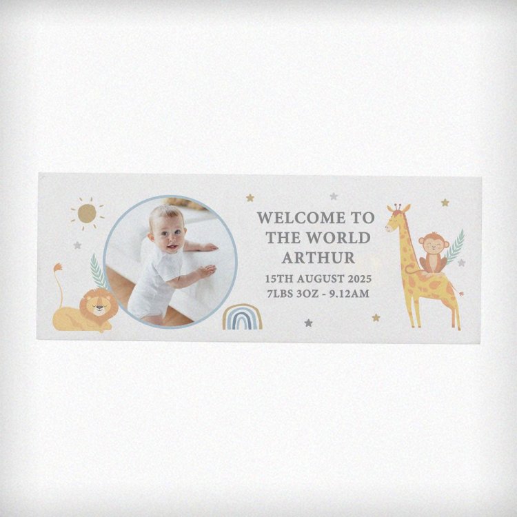 Modal Additional Images for Personalised Safari Animals Photo Upload Wooden Ornament