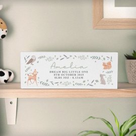 (image for) Personalised Woodland Animals Wooden Ornament