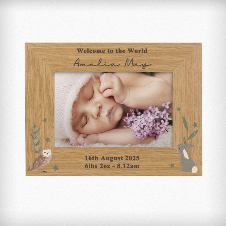 Modal Additional Images for Personalised Woodland Animals 6x4 Photo Frame