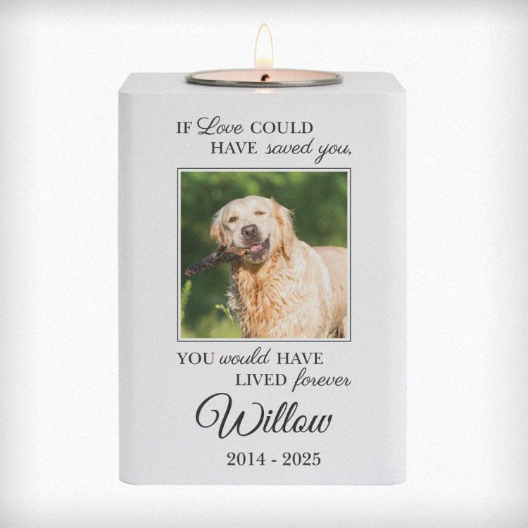 Modal Additional Images for Personalised Pet Photo Upload Memorial Tealight Holder