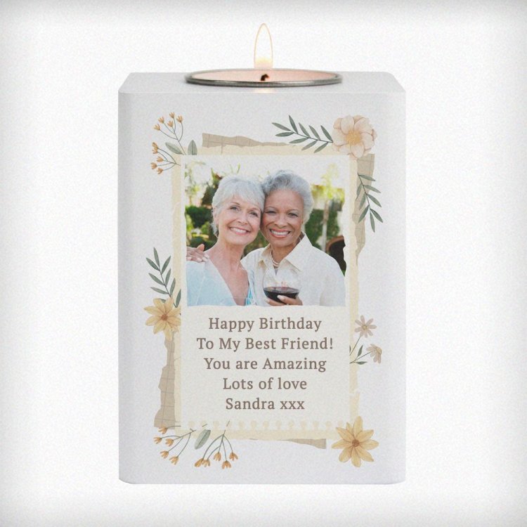 Modal Additional Images for Personalised Wild Flowers Photo Upload Tealight Holder