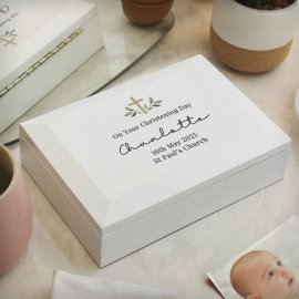 (image for) Personalised Holy Communion / Christening Wooden Jewellery Box