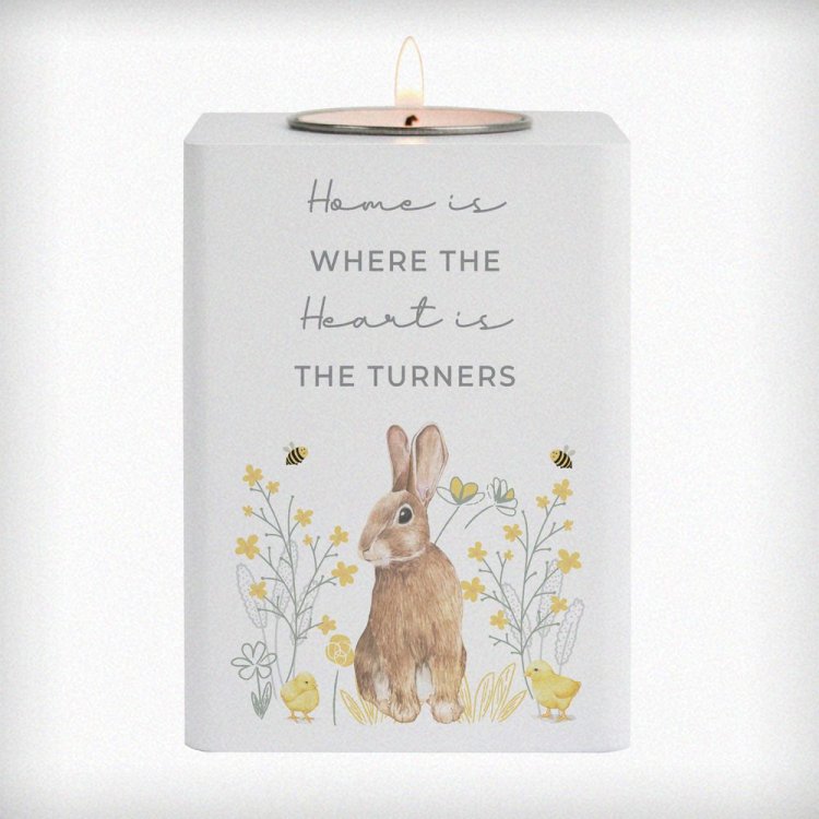 Modal Additional Images for Personalised Spring Bunny Tealight Holder