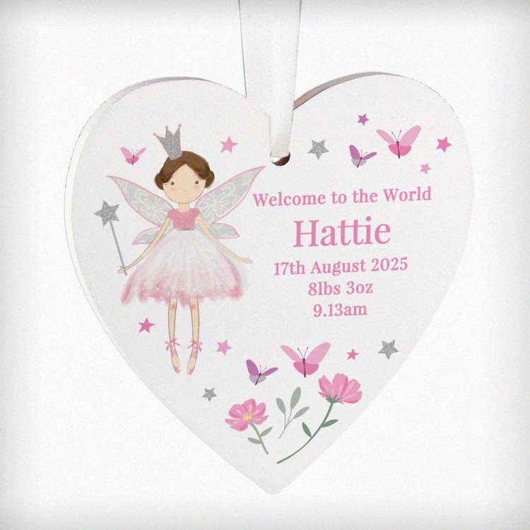 Modal Additional Images for Personalised Fairy Princess Hanging Heart Ornament
