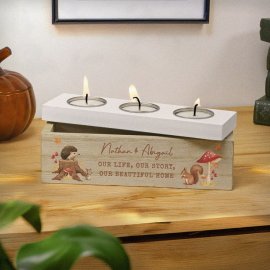 (image for) Personalised Autumn Triple Tea Light Box