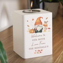 (image for) Personalised Autumn Gonk Tealight Holder