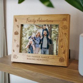 (image for) Personalised Autumn 6x4 Wooden Photo Frame