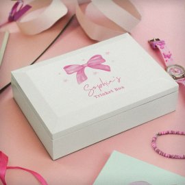 (image for) Personalised Bow Jewellery Box