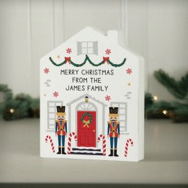 (image for) Personalised Nutcracker Christmas House Ornament