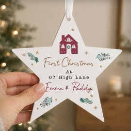 (image for) Personalised Home For Christmas Star Ornament