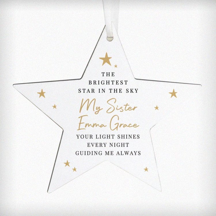 Modal Additional Images for Personalised Christmas Memorial Star Ornament