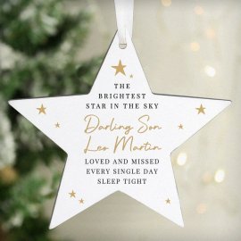 (image for) Personalised Christmas Memorial Star Ornament