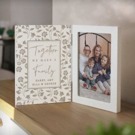 (image for) Personalised Family Wooden Hinged 6x4 Photo Frame