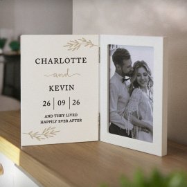 (image for) Personalised Anniversary Wooden Hinged 6x4 Photo Frame