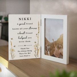 (image for) Personalised Friend Wooden Hinged 6x4 Photo Frame