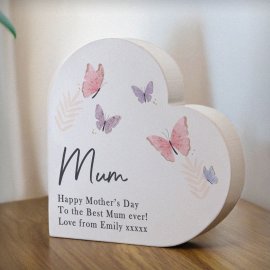 (image for) Personalised Butterfly Grey Heart Ornament