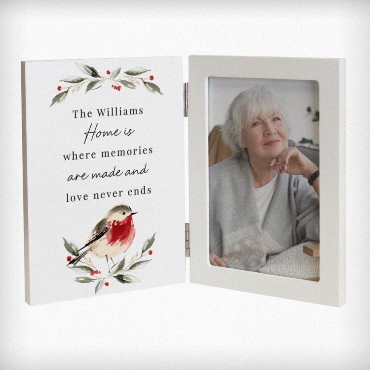 Modal Additional Images for Personalised Robin Hinged Wooden Frame