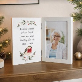 (image for) Personalised Robin Hinged Wooden Frame