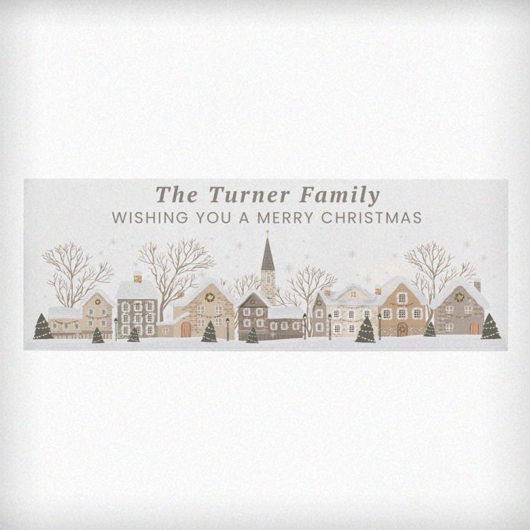 Modal Additional Images for Personalised Christmas House Scene Wooden Mantle Block