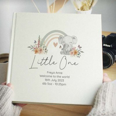 (image for) Personalised Floral Elephant Square Photo Album