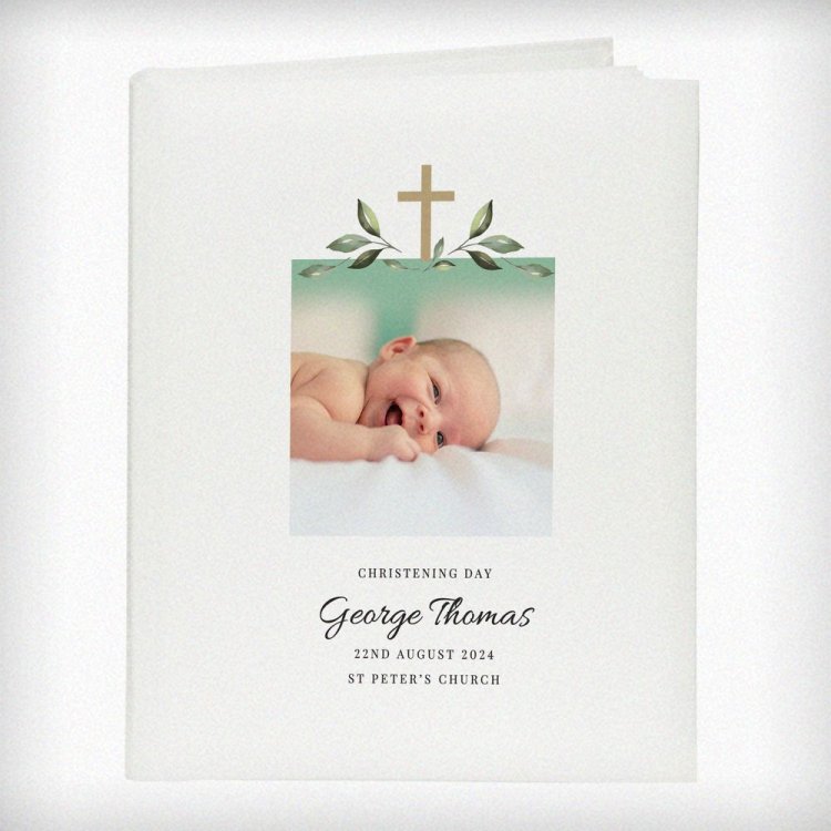 Modal Additional Images for Personalised Religious Cross Photo Upload Traditional Photo Album