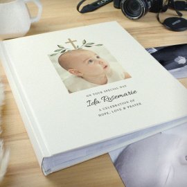 (image for) Personalised Religious Cross Photo Upload Traditional Photo Album
