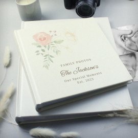 (image for) Personalised Floral Square Photo Album